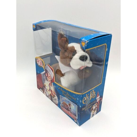 Elf Pets Saint Bernard Plush Stuff Dog Tradition Book Elf On The Shelf Toy Gifts - Picture 2 of 7